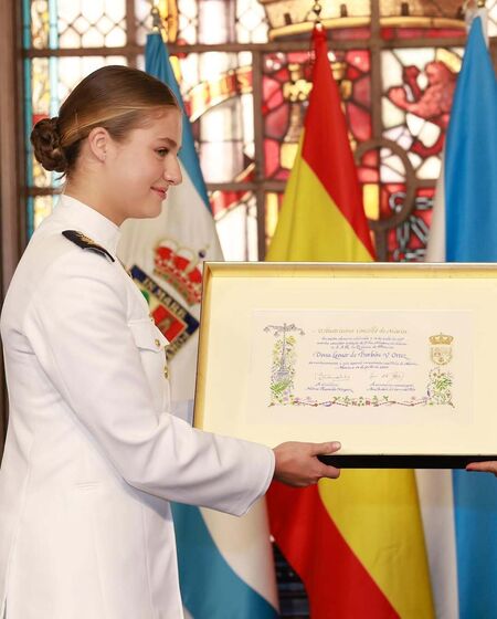 Princesa Leonor homenageada em Marín, na Galiza, após discurso emotivo