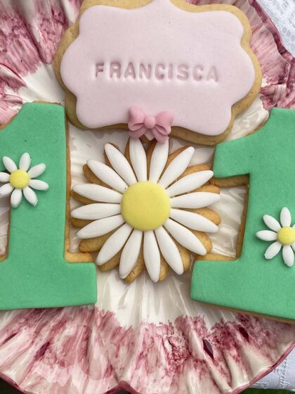 Primeiro aniversário de Francisca, filha de Ana Sofia Cardoso, com festa especial.
