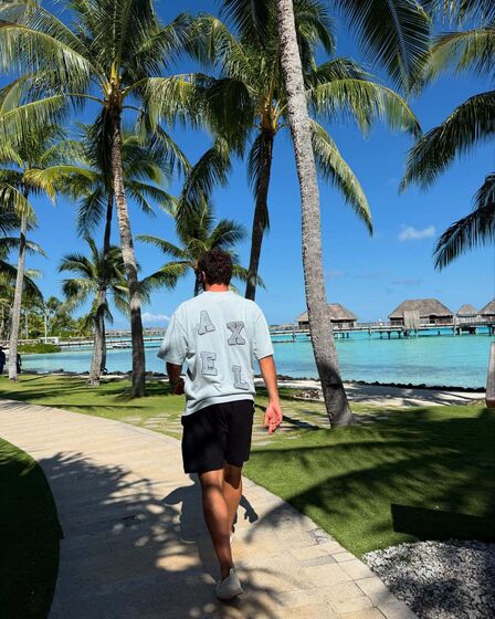 João Neves e Madalena Aragão desfrutam de férias românticas em Bora Bora.