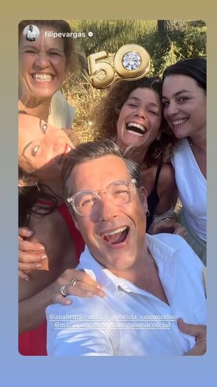 Festa de 50 anos de Ana Brito e Cunha com família e amigos