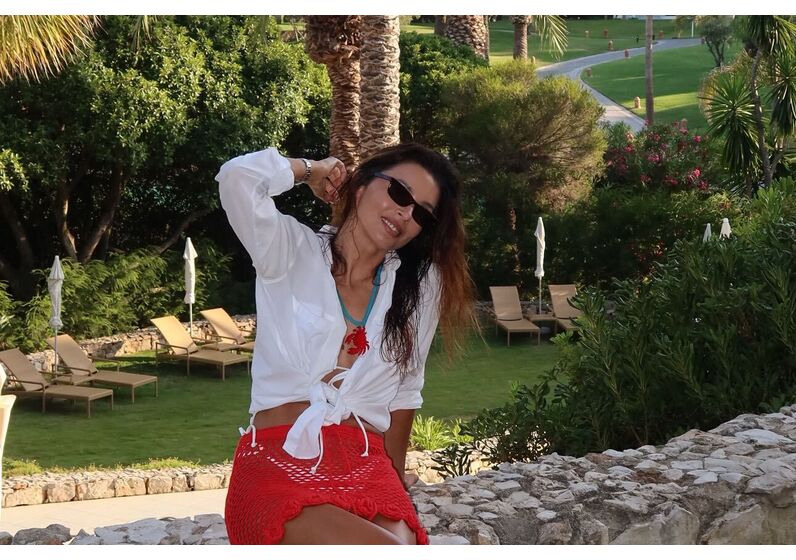 Maria Cerqueira Gomes descansa no Algarve com o filho