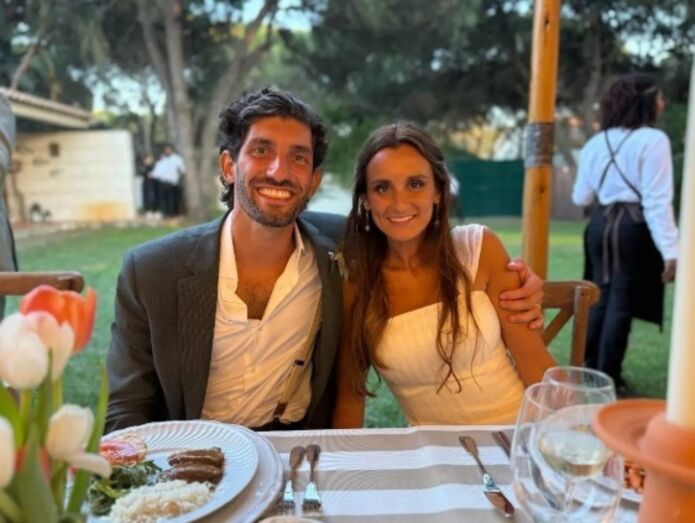 Francisca Salema e o agora marido Salvador Melo