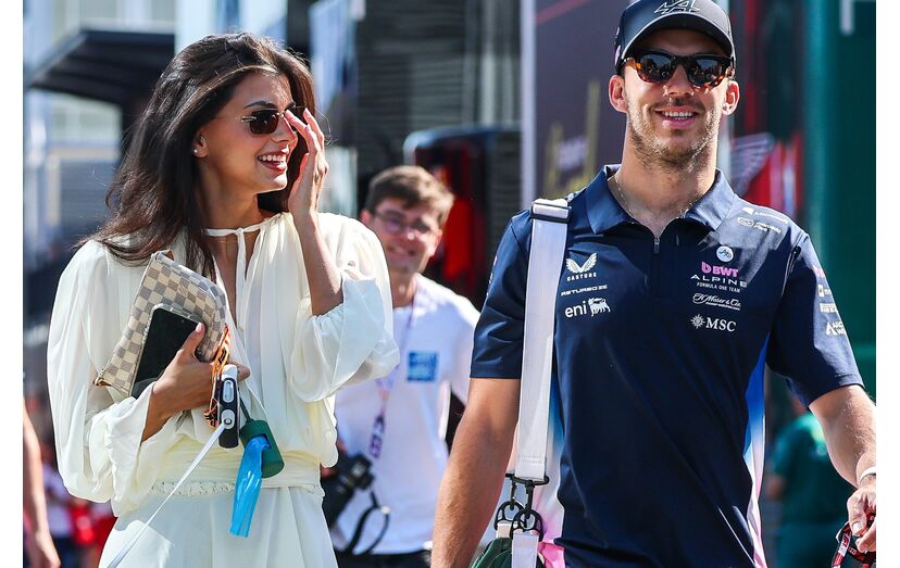 Kika Cerqueira Gomes e Pierre Gasly