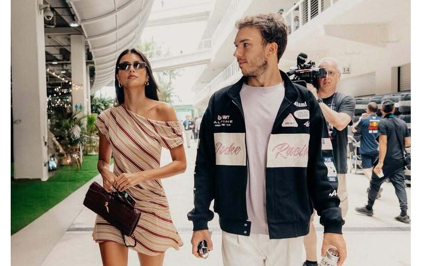 Kika Cerqueira Gomes e Pierre Gasly num evento exclusivo