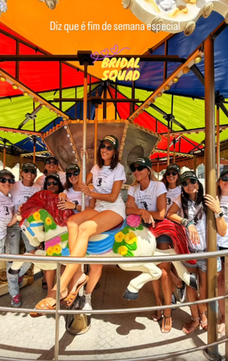 Ana Patrícia Carvalho celebra despedida de solteira com amigas num carrossel