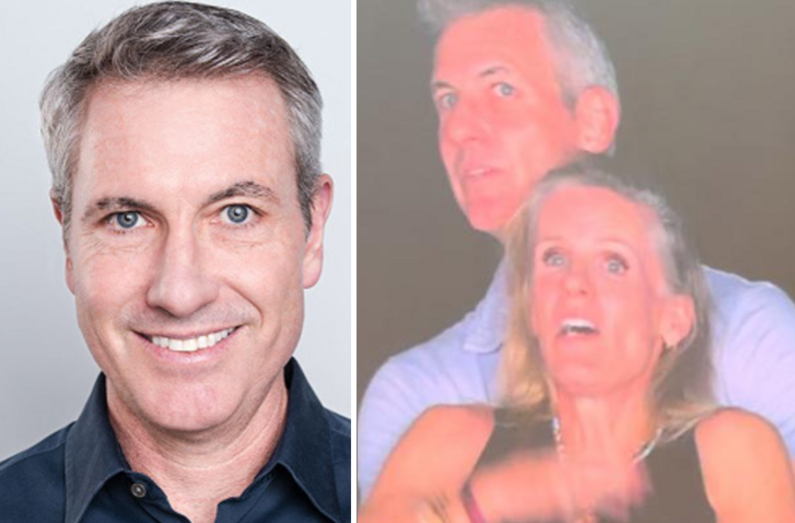 Andy Byron filmado com colega num concerto dos Coldplay