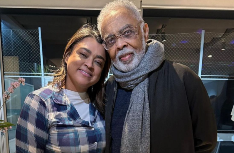 Preta Gil com o pai, Gilberto Gil