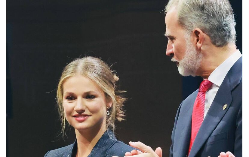 Leonor e rei Felipe VI nos Prémios Girona