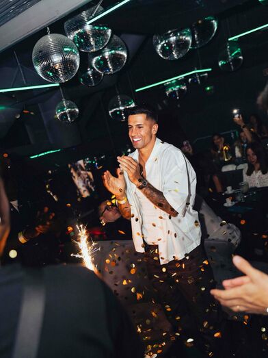 João Cancelo no seu aniversário em Riade