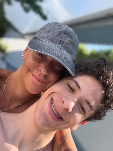 Mariza e o filho Martim