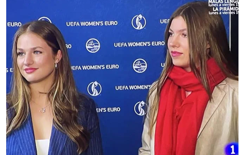 Infanta Sofia na final do Campeonato Europeu feminino de futebol, na Suíça
