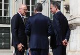 Passos Coelho e Sérgio Sousa Pinto no Último adeus a Teresa Caeiro na Igreja de São Roque, em Lisboa