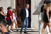 João Soares no funeral de Teresa Caeiro 
