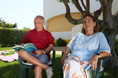 Luís Marques Mendes e Sofia na casa de Vilamoura 