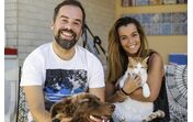 Luís Filipe Borges e Sara Santos com animais de estimação antes da separação