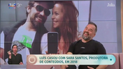 Luís casou com Sara Santos, produtora, em 2018