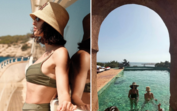 Sara Salgado desfruta de férias de verão no Castelo de São João de Arade com família e amigos