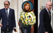 Paulo Portas e Pedro Passos Coelho nas cerimónias fúnebres de Teresa Caeiro 