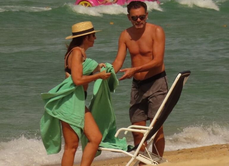Luís Montenegro e Carla Montenegro no Ancão
