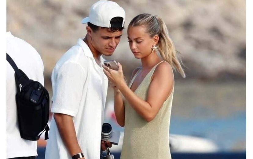 Margarida Corceiro e Lando Norris juntos em Ibiza