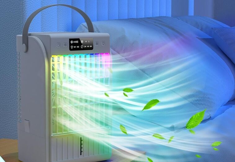 Ar condicionado portátil refresca o ambiente com spray gelado