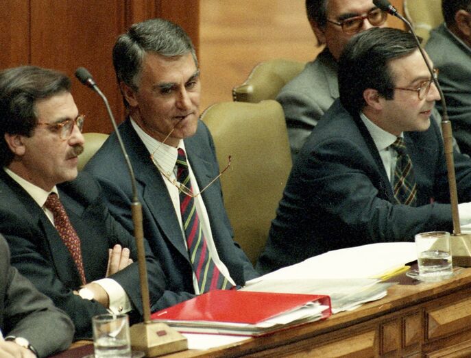 Dias Loureiro, Cavaco Silva e Marques Mendes, em 1995