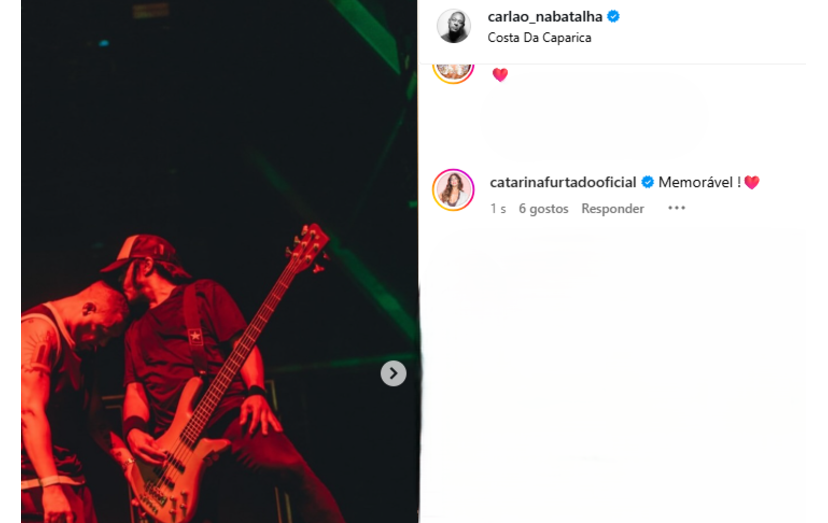 Catarina Furtado e Carlão trocam afetos no concerto dos Da Weasel na Costa da Caparica