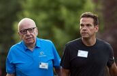Rupert Murdoch com o filho Lachlan