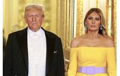 Melania Trump e Donald Trump no Castelo de Windsor, recebidos por Carlos III e Camilla
