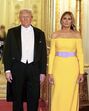 Melania Trump e Donald Trump no Castelo de Windsor, recebidos por Carlos III e Camilla
