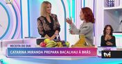 Catarina Miranda prepara bacalhau à Brás na TVI
