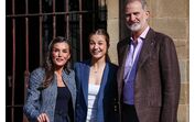 Felipe, Letizia e Leonor em visita a Navarra 