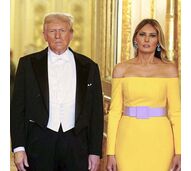 Melania Trump e Donald Trump no Castelo de Windsor, recebidos por Carlos III e Camilla
