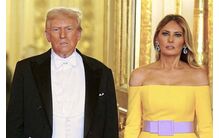 Melania Trump e Donald Trump no Castelo de Windsor, recebidos por Carlos III e Camilla