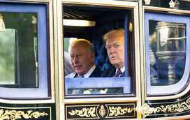 Já chegaram! As primeiras imagens de Donald Trump e Melania com William, Kate, Carlos e Camilla