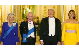Melania Trump comete gaffe no banquete de Estado do Rei no Castelo de Windsor