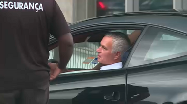José Mourinho já chegou ao centro de treinos do Seixal
