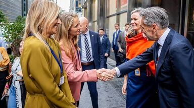 Rainha Máxima e princesa Amalia em compromissos oficiais nos EUA