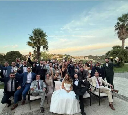 As mais belas imagens do casamento da filha do superagente Jorge Mendes