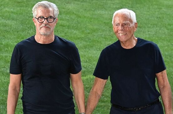 Giorgio Armani com Leo Dell'Orco