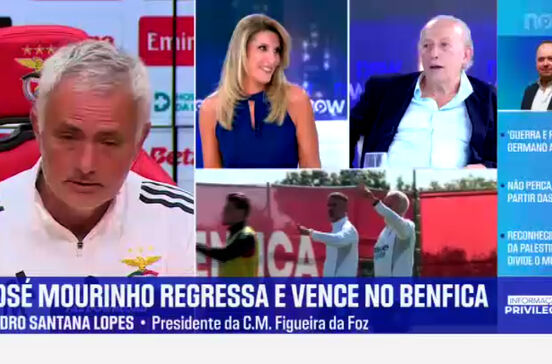 aSantana Lopes recorda momento insólito na chegada de Mourinho a Portugal em 2007: 'Essa cena ficou marcada. Se hoje me interrompessem outra vez...'o ~e