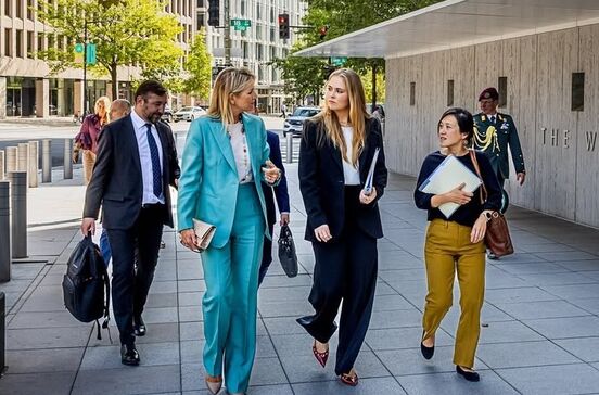 Rainha Máxima e princesa Amalia em compromissos oficiais nos EUA