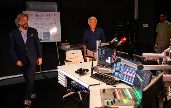Duarte Siopa e Fernando Póvoas nos estúdios da CM Rádio