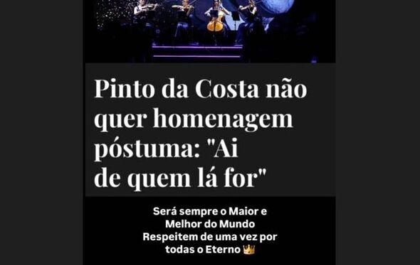 Pinto da Costa rejeita homenagem póstuma