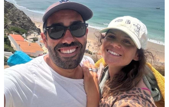 Pedro Costa  e a companheira, Mariana Pereira Saraiva