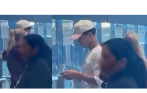 Magui Corceiro e Lando Norris filmados juntos no aeroporto