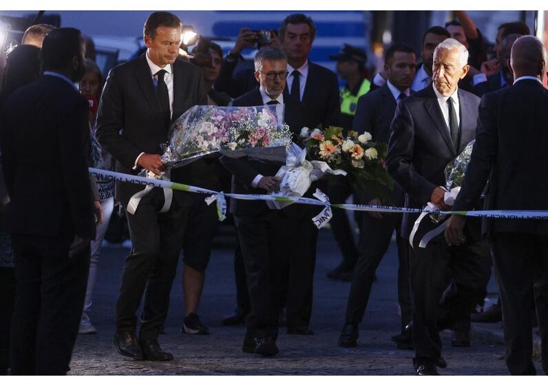 Homenagem às vítimas do Elevador da Glória com Marcelo Rebelo de Sousa, Luís Montenegro e Carlos Moedas