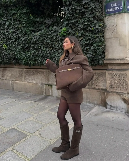 Moda outonal com botas em Paris, ditada pelo 'street style'
