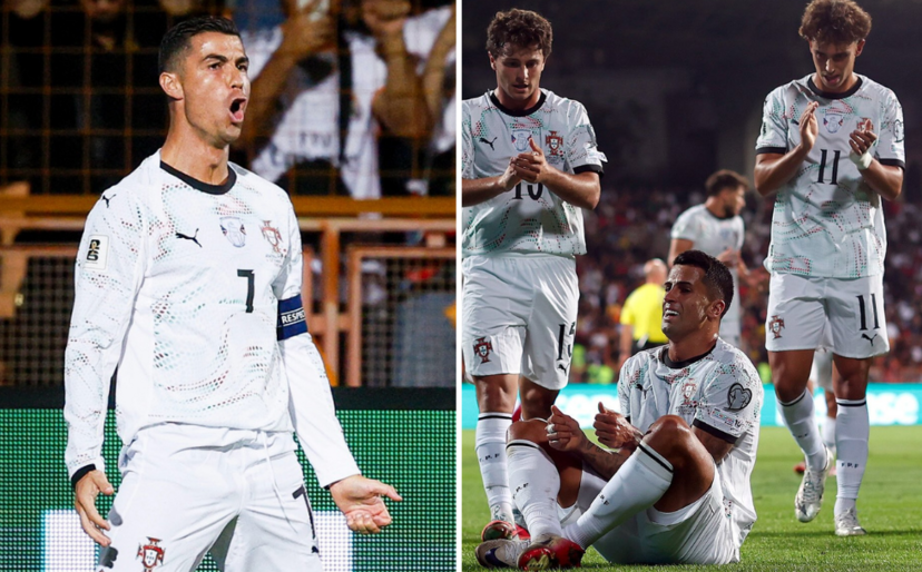 Portugal homenageia Diogo Jota em jogo com Arménia. Ronaldo marca no minuto 21