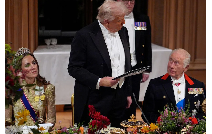 Carlos III recebe Trump e Kate Middleton num banquete no Castelo de Windsor